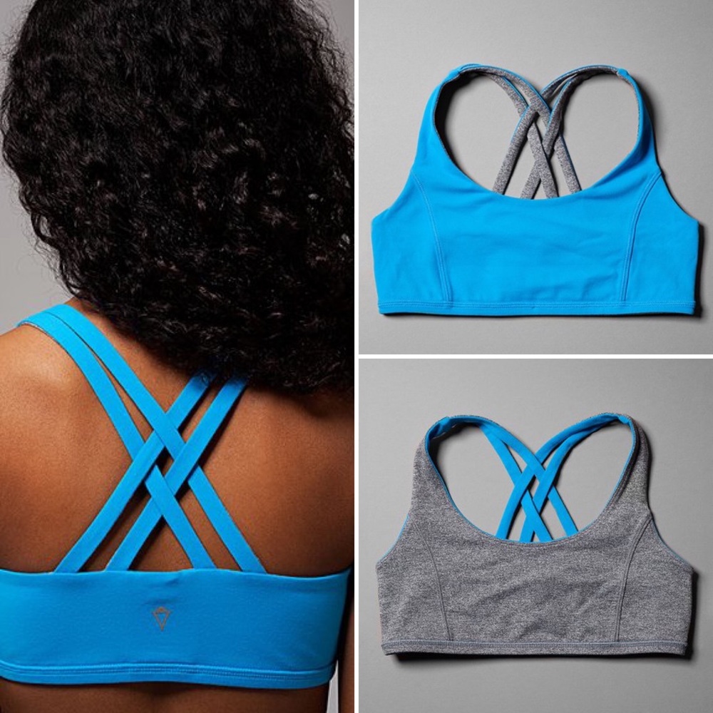 Ivivva Blue/gray 6 Vitality reversible sports bra